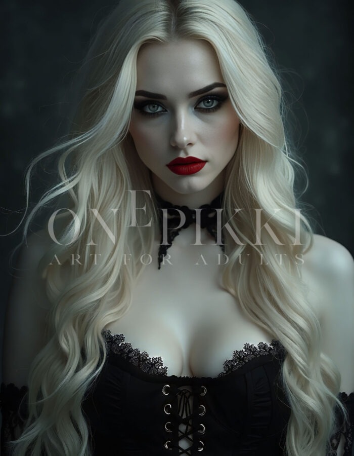 Blond gothic woman