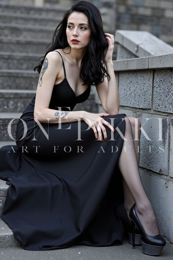 Elegant gothic woman