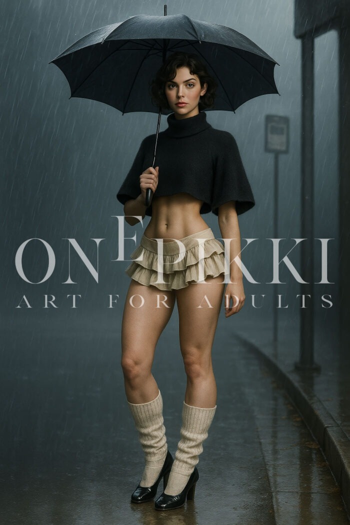Cinematic Rainy Fashion