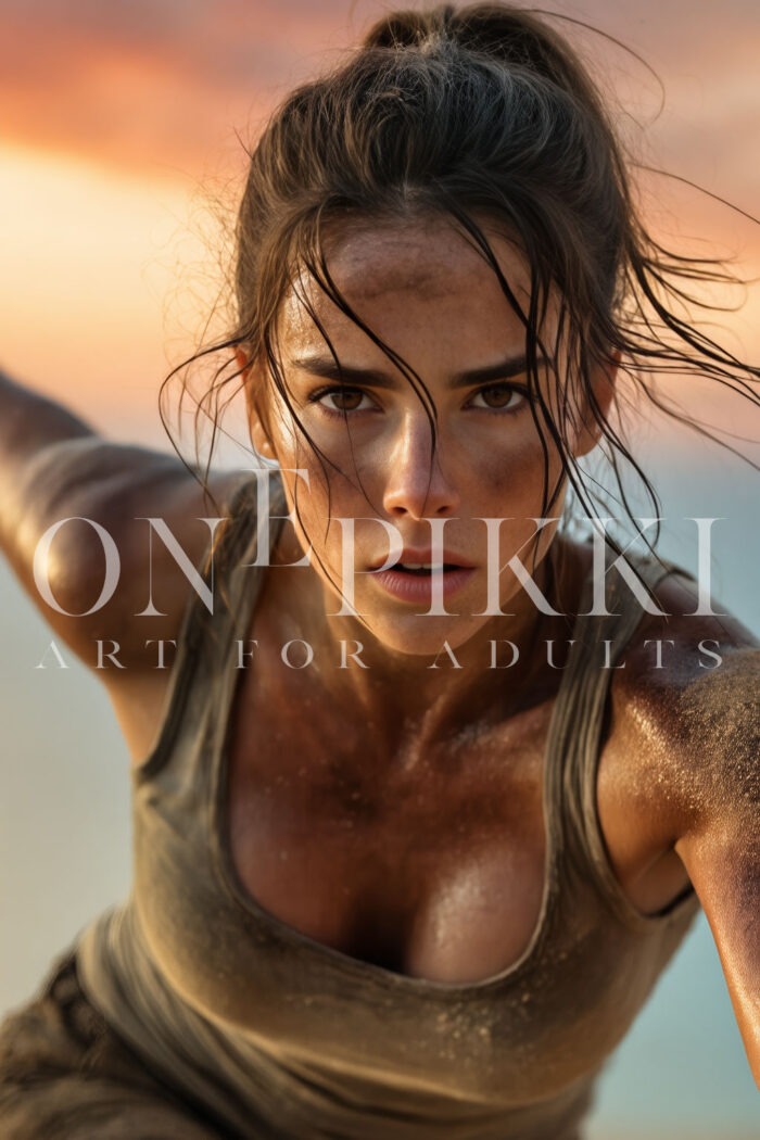Lara Croft in action