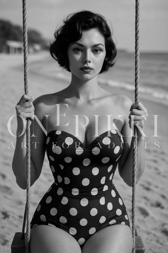 Pinup on a swing