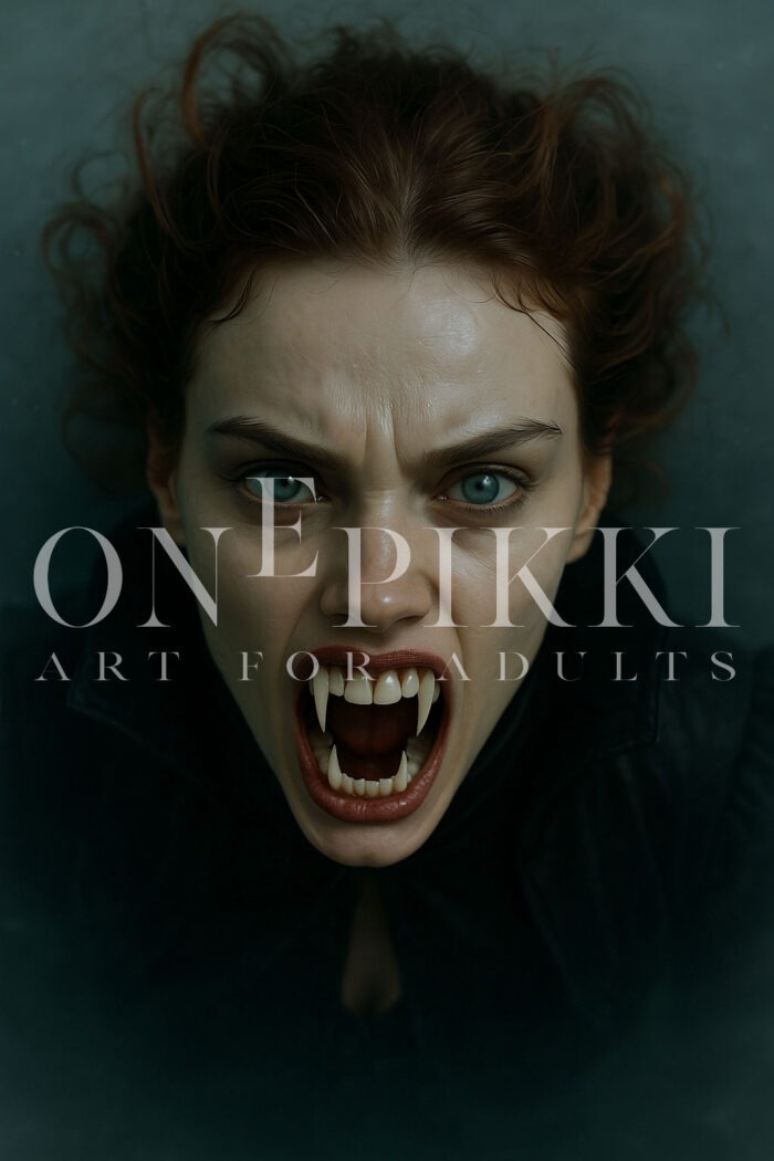 Aggressive red hair vamp
