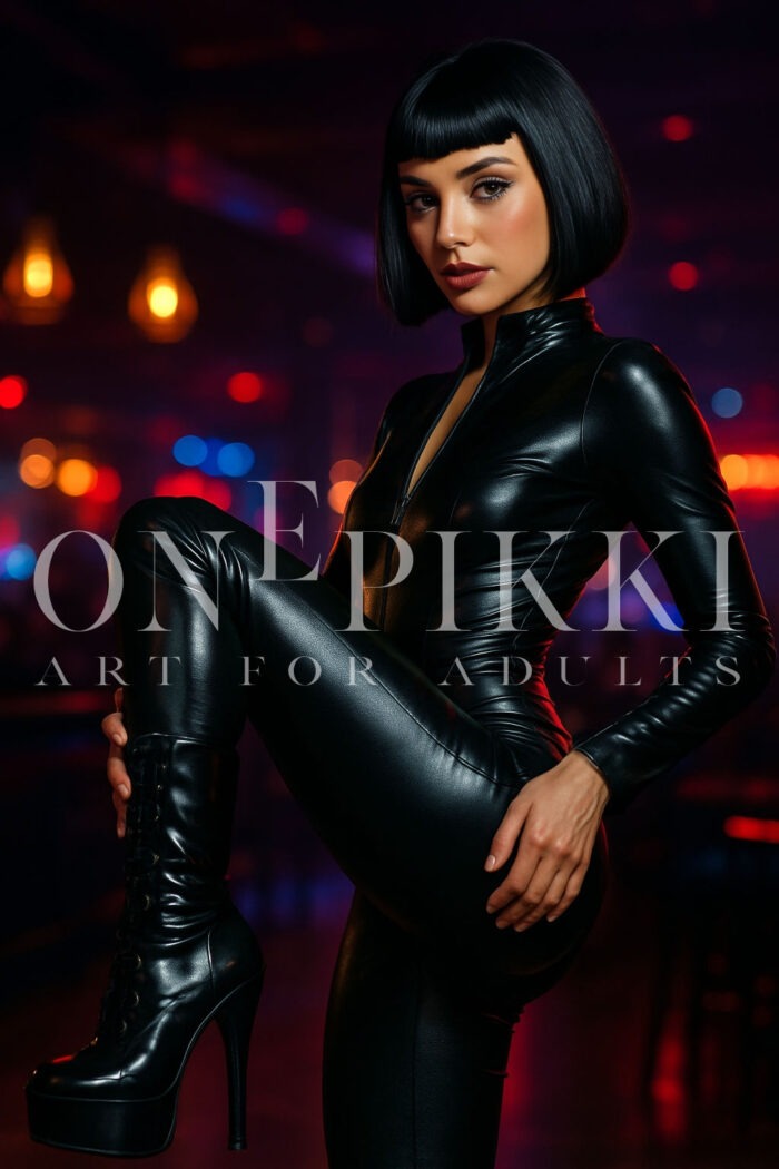 Thin latex woman
