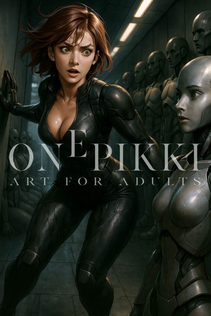 Woman Amidst Robot