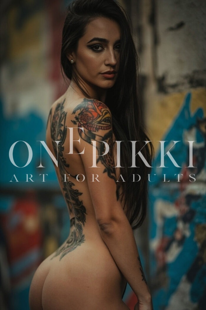Tattoo woman standing