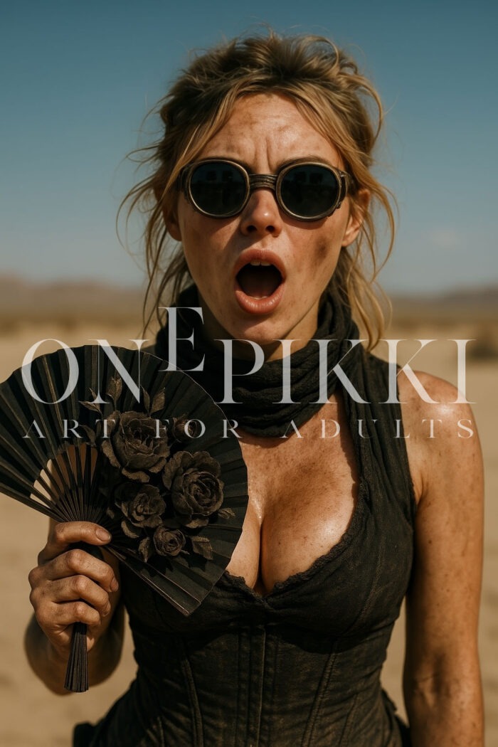 Desert Rose – Steampunk 4K Portrait with Fan